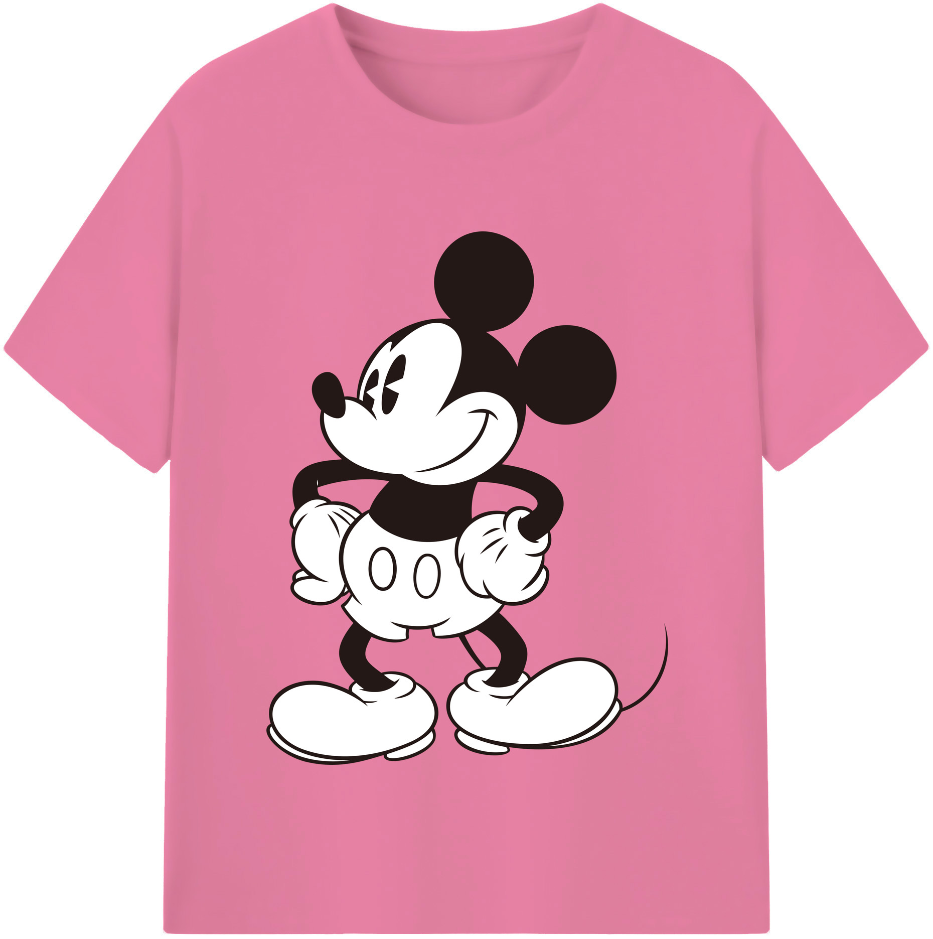 （画像用） ミッキーマウス Mickey Mouse 綿100％半袖Tシャツ（フロントプリント）